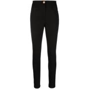 Noir Stretch Skinny Chinos Balmain , Black , Dames