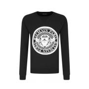 Iconische Katoenen Sweatshirt voor Casual Garderobe Balmain , Black , ...