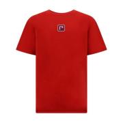 MDZ Rougevif/Creme/Bleu Heren T-Shirt Balmain , Red , Heren