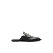 Ana leren slides Balmain , Black , Dames