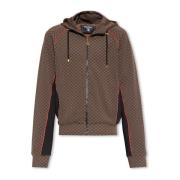 Geborduurde hoodie Balmain , Brown , Heren