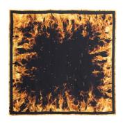 Fire printed silk scarf Balmain , Orange , Dames
