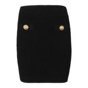 Korte gebreide rok Balmain , Black , Dames