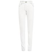 Hoge taille dames jeans met monogram B Balmain , White , Heren