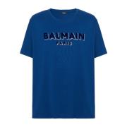 T-shirt Balmain , Blue , Heren