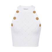 Mouwloze Top Balmain , White , Dames