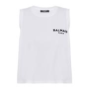 Flock tanktop Balmain , White , Dames