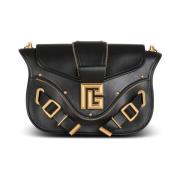 Gladleren Blaze tas Balmain , Black , Dames