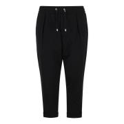 Stijlvolle elastische riem jersey broek Balmain , Black , Heren