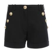 Katoenen shorts met lage taille Balmain , Black , Dames