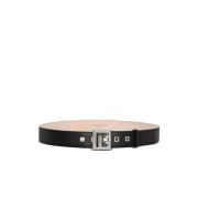 Leren PB Riem Balmain , Black , Heren