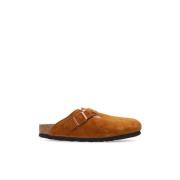 Suède Slippers `Boston VL` Birkenstock , Brown , Heren