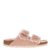 Arizona Shearling Sandalen Birkenstock , Pink , Dames