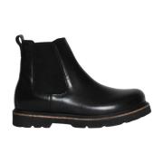 Zwarte leren Chelsea boots Birkenstock , Black , Heren