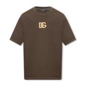 T-shirt met logo Dolce & Gabbana , Brown , Heren