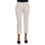 Witte Brocade Capri Broek Dolce & Gabbana , White , Dames