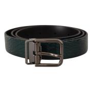 Groene Vernice Foglia Leren Riem Dolce & Gabbana , Green , Heren