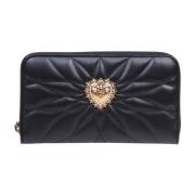 Stijlvolle Matelasse Nappa Portemonnee Dolce & Gabbana , Black , Dames