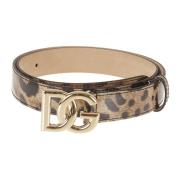 Luxe Leren Riem Dolce & Gabbana , Brown , Dames