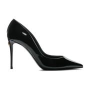 Zwarte puntige pumps van kalfsleer Dolce & Gabbana , Black , Dames