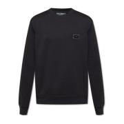 Sweatshirt met logo Dolce & Gabbana , Black , Heren