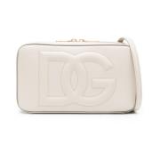 Witte Tweeweg Tas met Logo Dolce & Gabbana , Beige , Dames