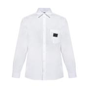 Logo-gepatcht Overhemd Dolce & Gabbana , White , Heren
