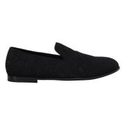 Zwarte bloemen jacquard slippers loafers schoenen Dolce & Gabbana , Bl...