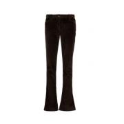 Bruine Corduroy Flared Broek Dolce & Gabbana , Brown , Dames