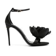 Zwarte Sandalen met 10,5 cm Hak Dolce & Gabbana , Black , Dames
