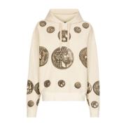 Coin Print Inside-Out Hoodie - Roma Collectie Dolce & Gabbana , Beige ...