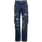 Trendy Cargo Jeans voor Dames Dolce & Gabbana , Blue , Dames