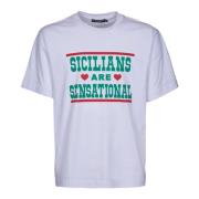 Stijlvolle Pinaforemetal T-Shirt voor Heren Dolce & Gabbana , White , ...