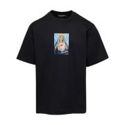 Zwarte Madonna T-shirts en Polos Dolce & Gabbana , Black , Heren