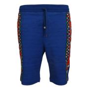 Multicolor Bedrukte Bermuda Shorts Dolce & Gabbana , Blue , Heren