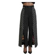 Broek met hoge taille en veelkleurige polka dots Dolce & Gabbana , Mul...