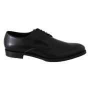 Handgemaakte Zwarte Leren Sartoria Schoenen Dolce & Gabbana , Black , ...