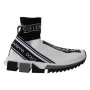Wit Zwart Sorrento Sokken Sneakers Schoenen Dolce & Gabbana , White , ...