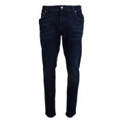 Donkerblauwe Skinny Jeans van Katoen Denim Dolce & Gabbana , Blue , He...