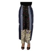 Multicolor Patchwork DG Mode Wijde Pijp Denim Broek Dolce & Gabbana , ...