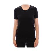 Zwart Crewneck Katoenen T-Shirt Dolce & Gabbana , Black , Dames