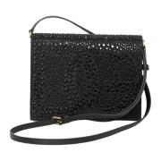 Zwarte crossbody tas met kristallen Dolce & Gabbana , Black , Dames