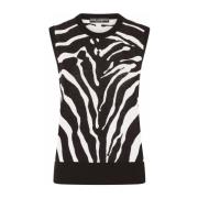 Gedurfd Zebra Patroon Top Dolce & Gabbana , Multicolor , Dames