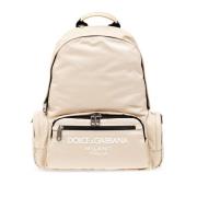 Rugzak met logo Dolce & Gabbana , Beige , Unisex