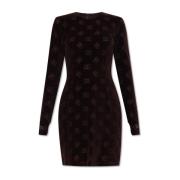 Jurk met logo Dolce & Gabbana , Brown , Dames