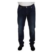 Blauwe Straight Fit Denim Jeans Dolce & Gabbana , Blue , Heren