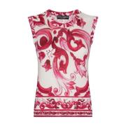 Canotta Mouwloze Top voor Vrouwen Dolce & Gabbana , Pink , Dames