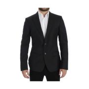 Slim Fit Wol Blazer Dolce & Gabbana , Black , Heren