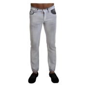 Grijze Gewassen Skinny Heren Jeans Dolce & Gabbana , Gray , Heren