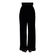 Zwarte broek met hoge taille en roze strepen Dolce & Gabbana , Black ,...